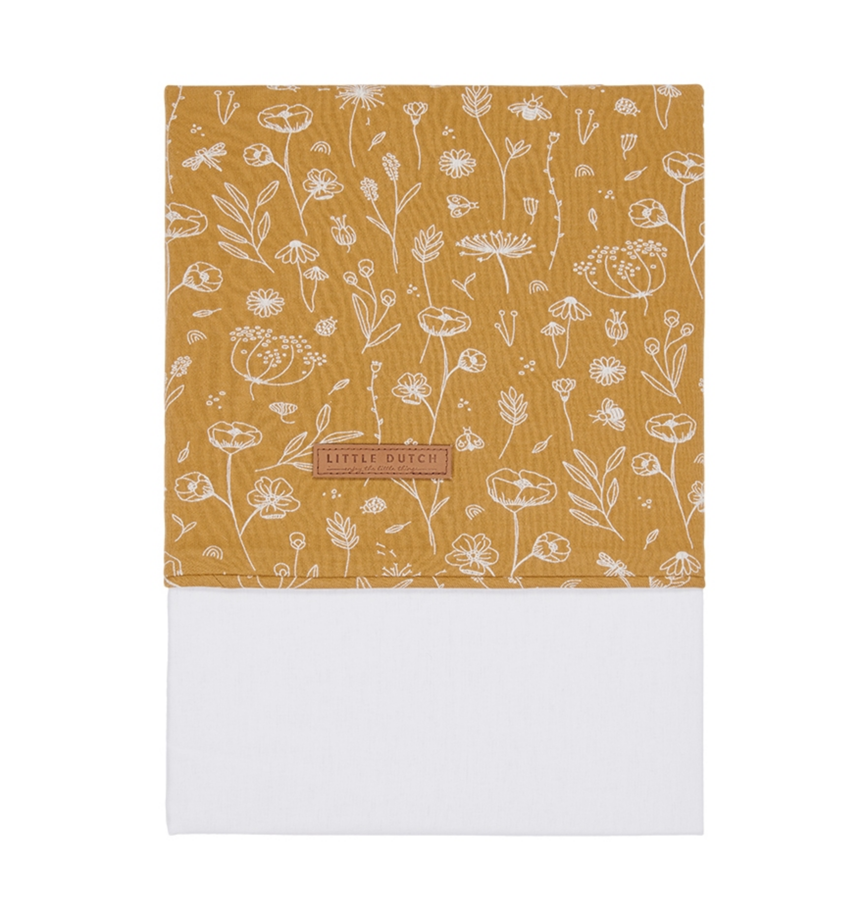 Drap de lit enfant Fleurs sauvages Ocre | Little Dutch