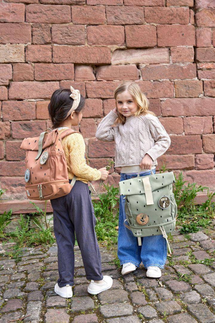 Mini Sac À Dos Rolltop Happy Prints Light Olive | Lässig