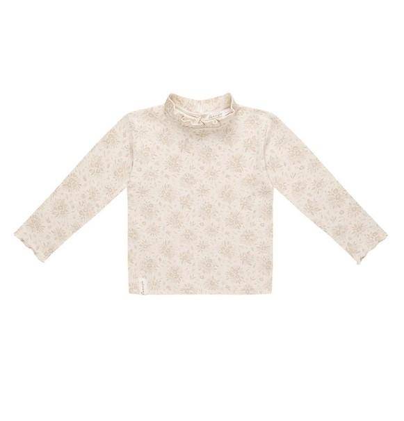 Long-sleeved shirt with ruffle collar "Rose Buds" size 62 / 68 | leevje