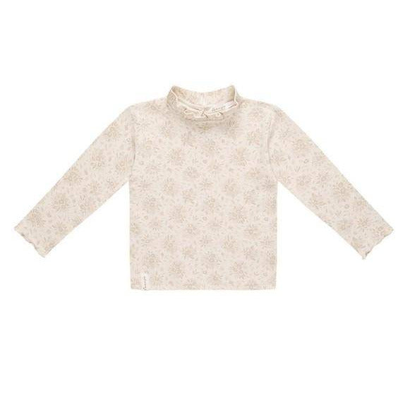 Long-sleeved shirt with ruffle collar "Rose Buds" size 98 / 104 | leevje