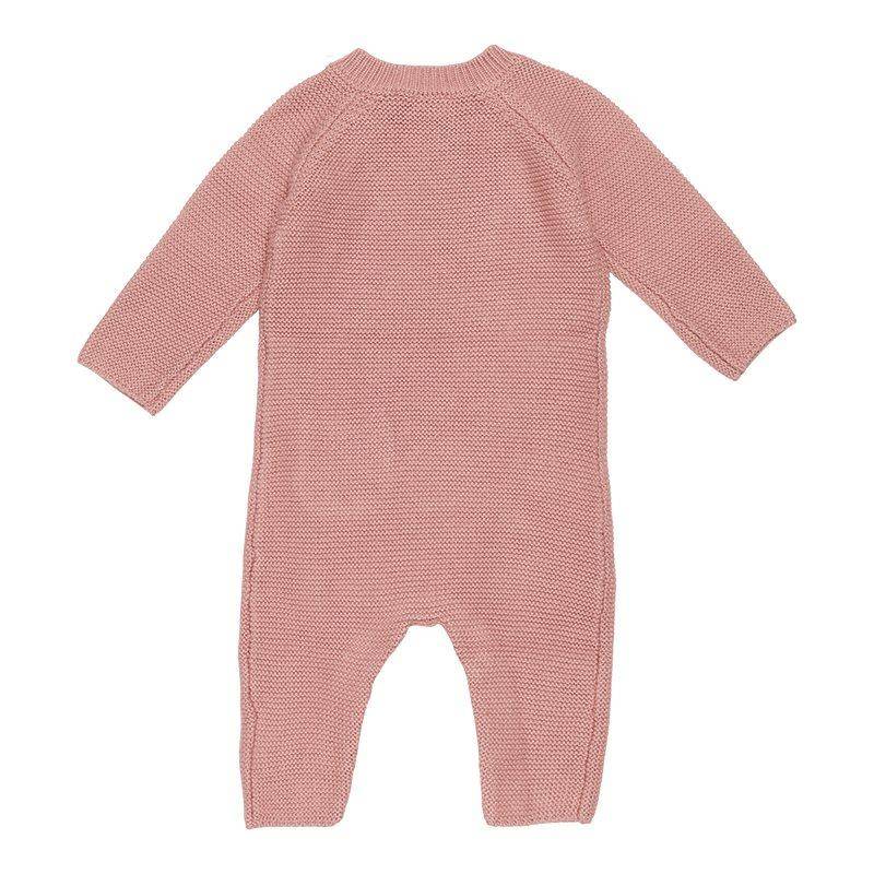 Barboteuse rose en tricot | Little Dutch