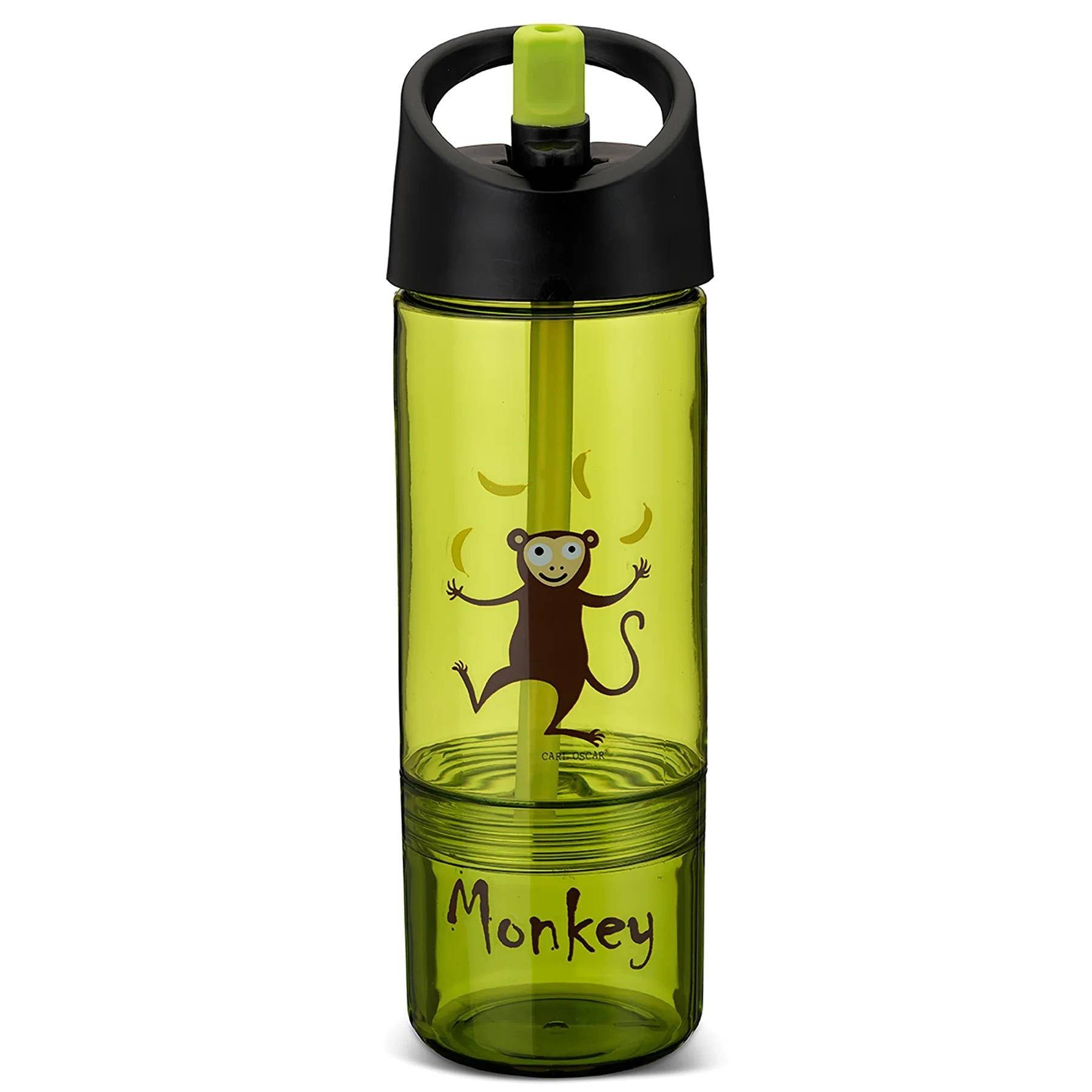 Drinking bottle 2 in 1, 300 ml + 150 ml, lime I Carl Oscar