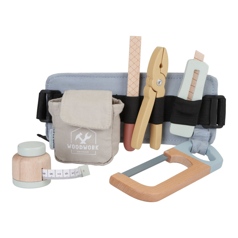 blue tool belt