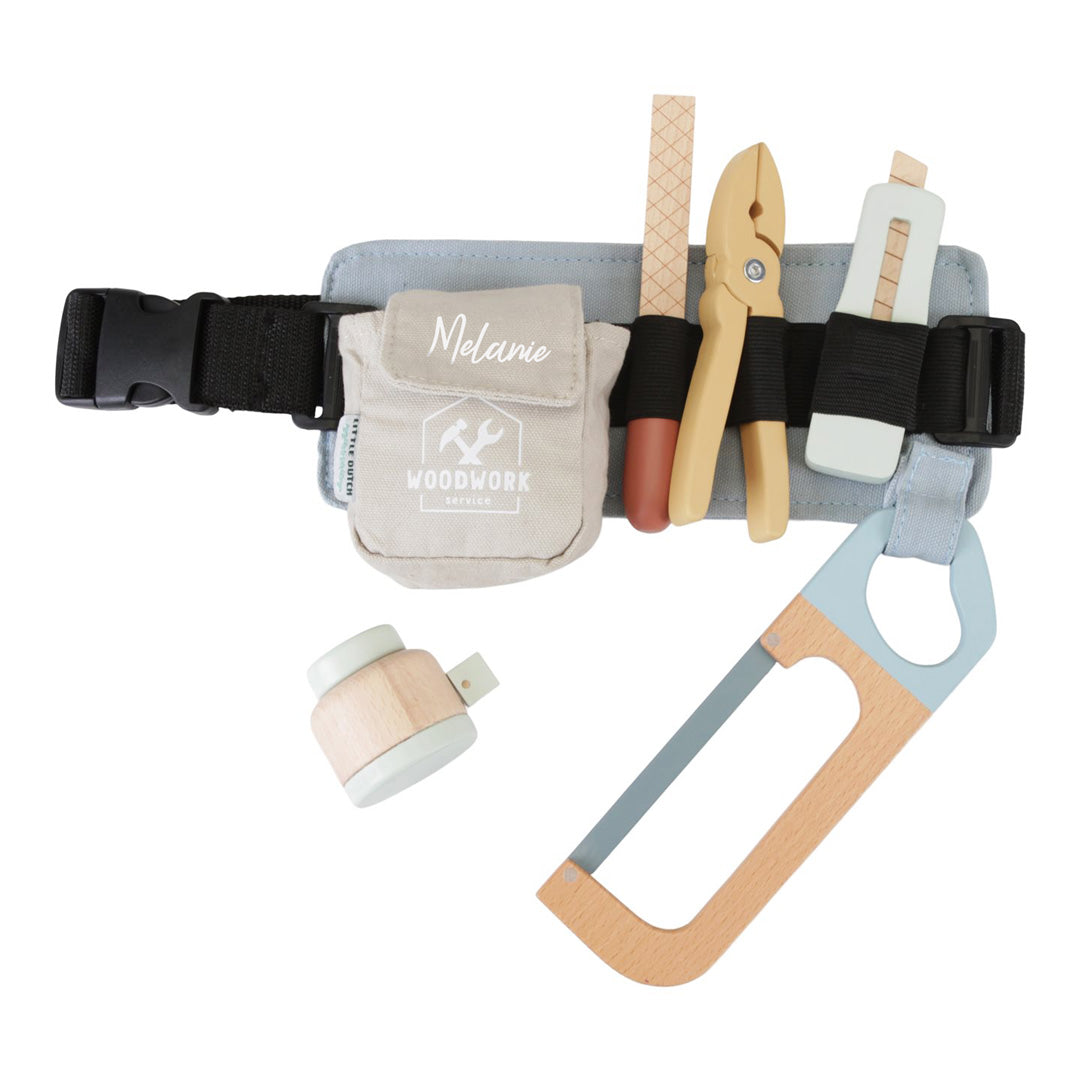 blue tool belt
