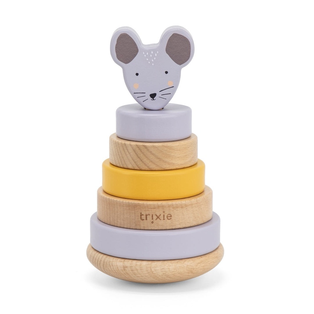 Stapelturm Holz - Frau Maus - Zur Geburt | Trixie