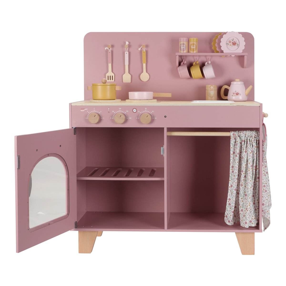 Pink play kitchen