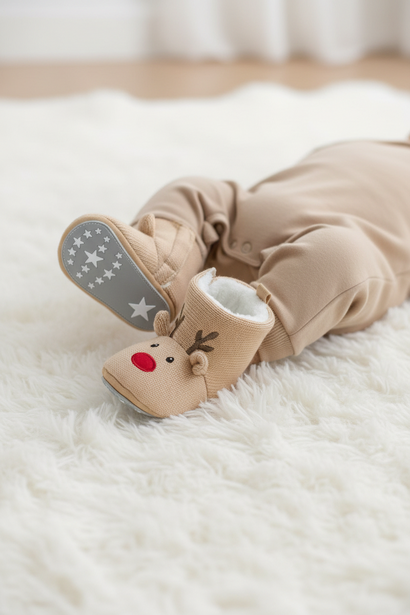 Baby reindeer boots size 22, beige | Sterntaler