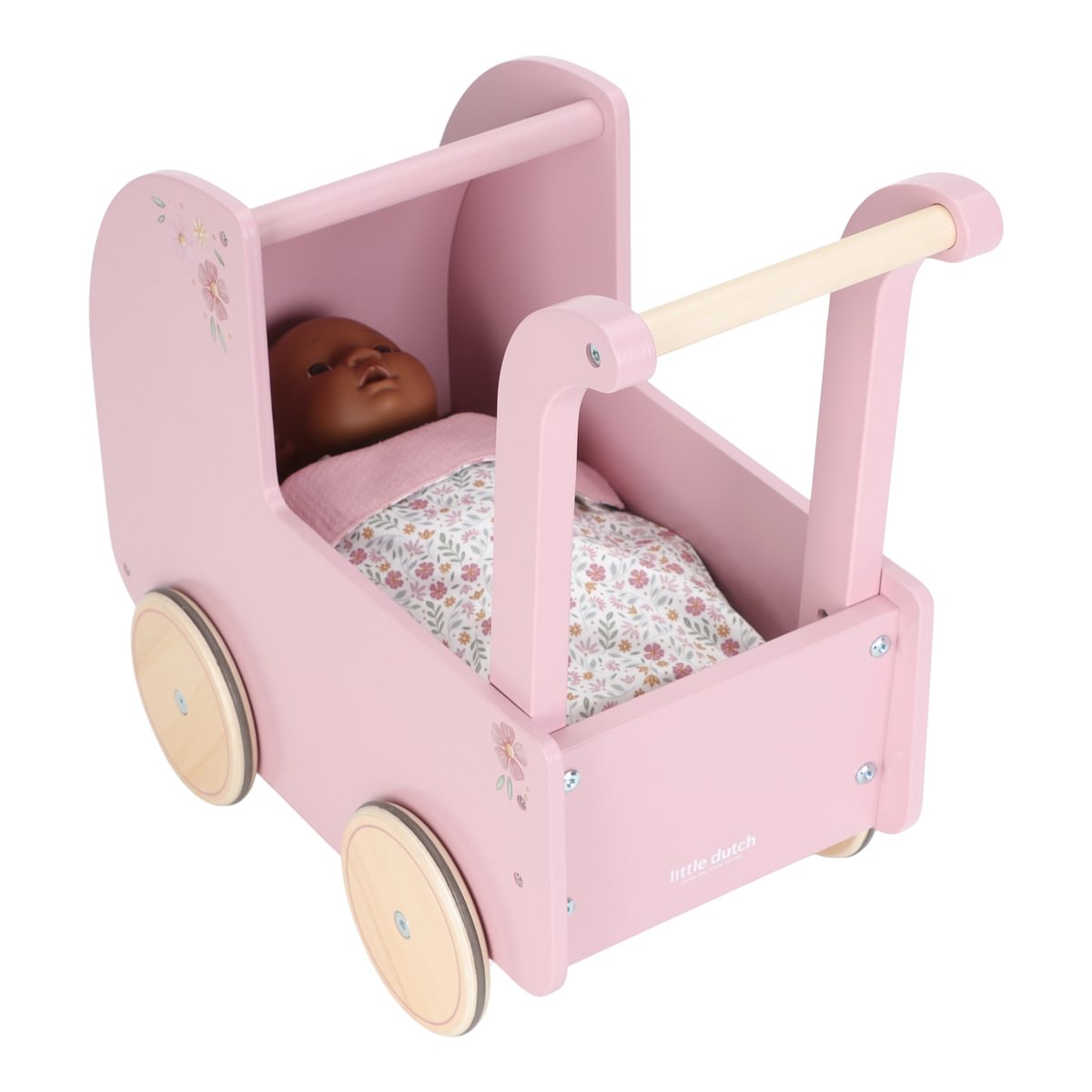 Wooden doll's pram