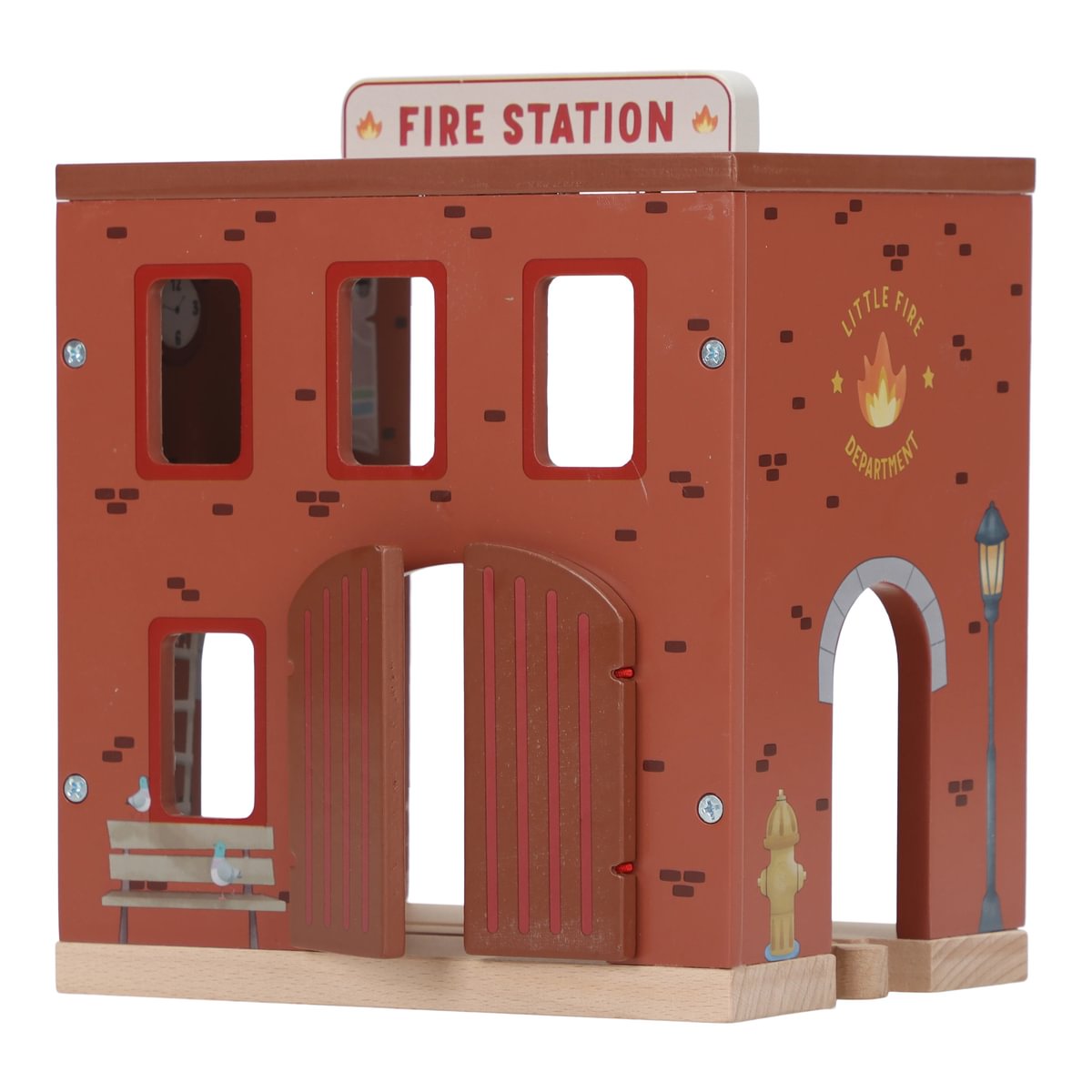 Personalized wooden train station | Schmatzepuffer