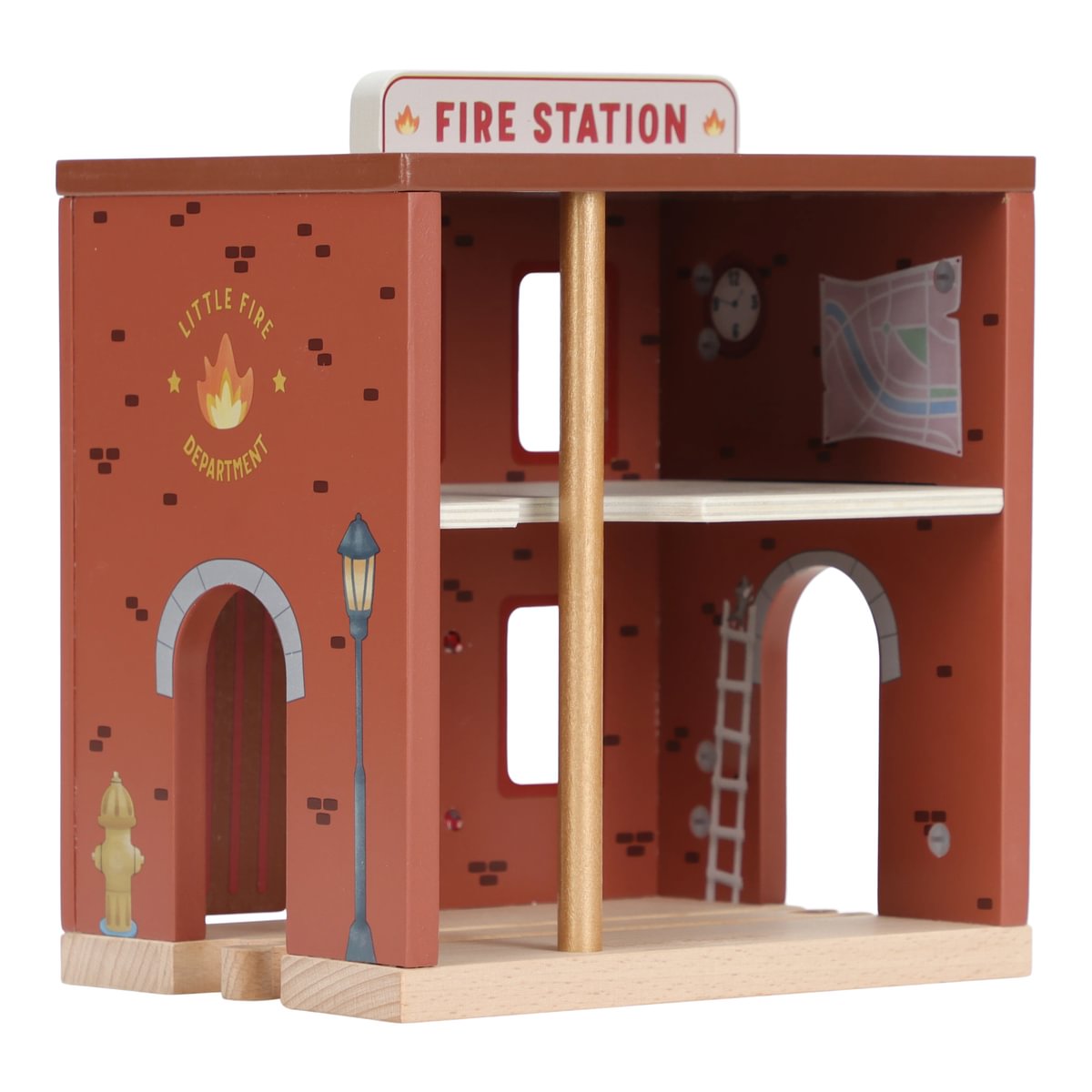 Personalized wooden train station | Schmatzepuffer