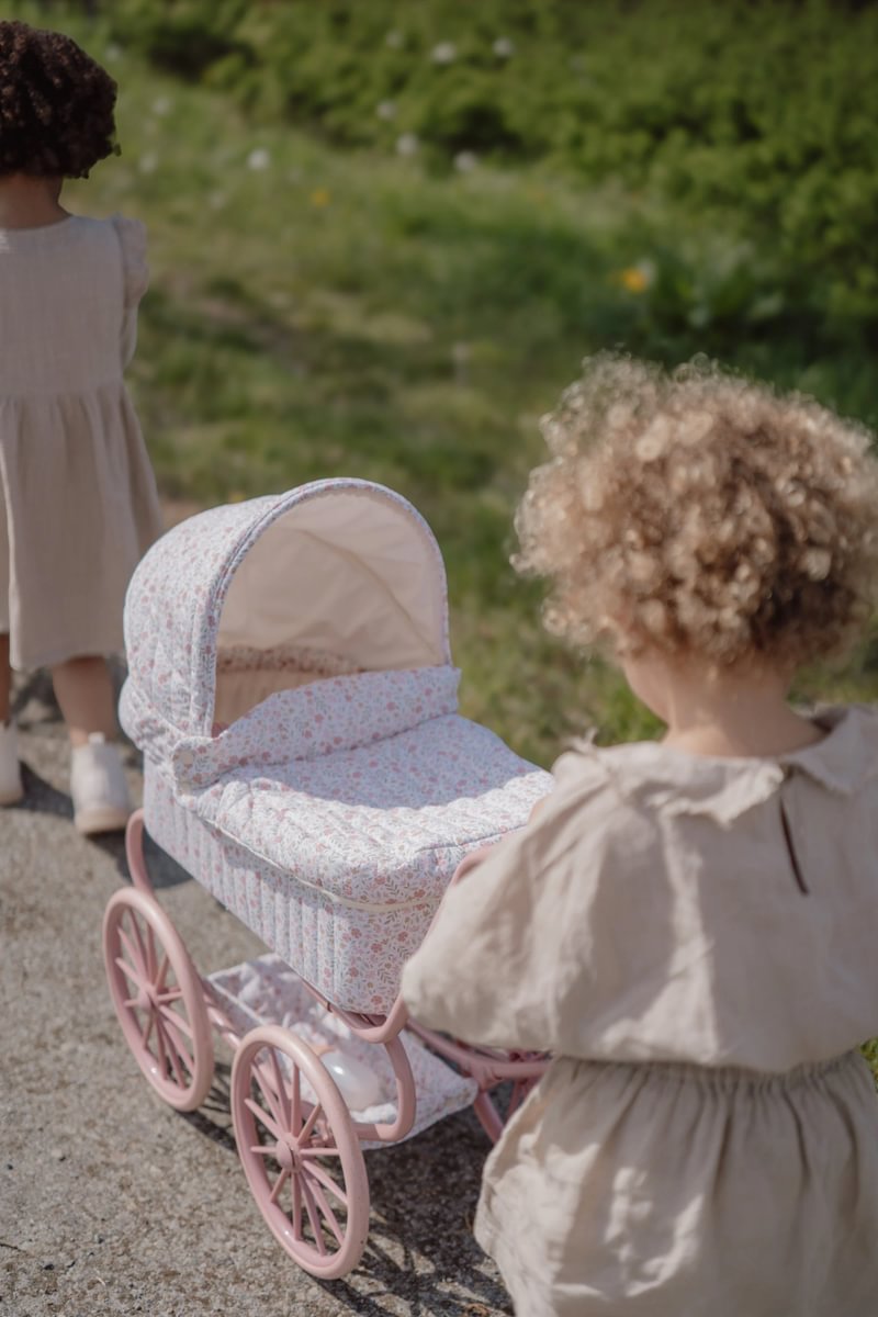 Metal doll's pram Soft Flowers