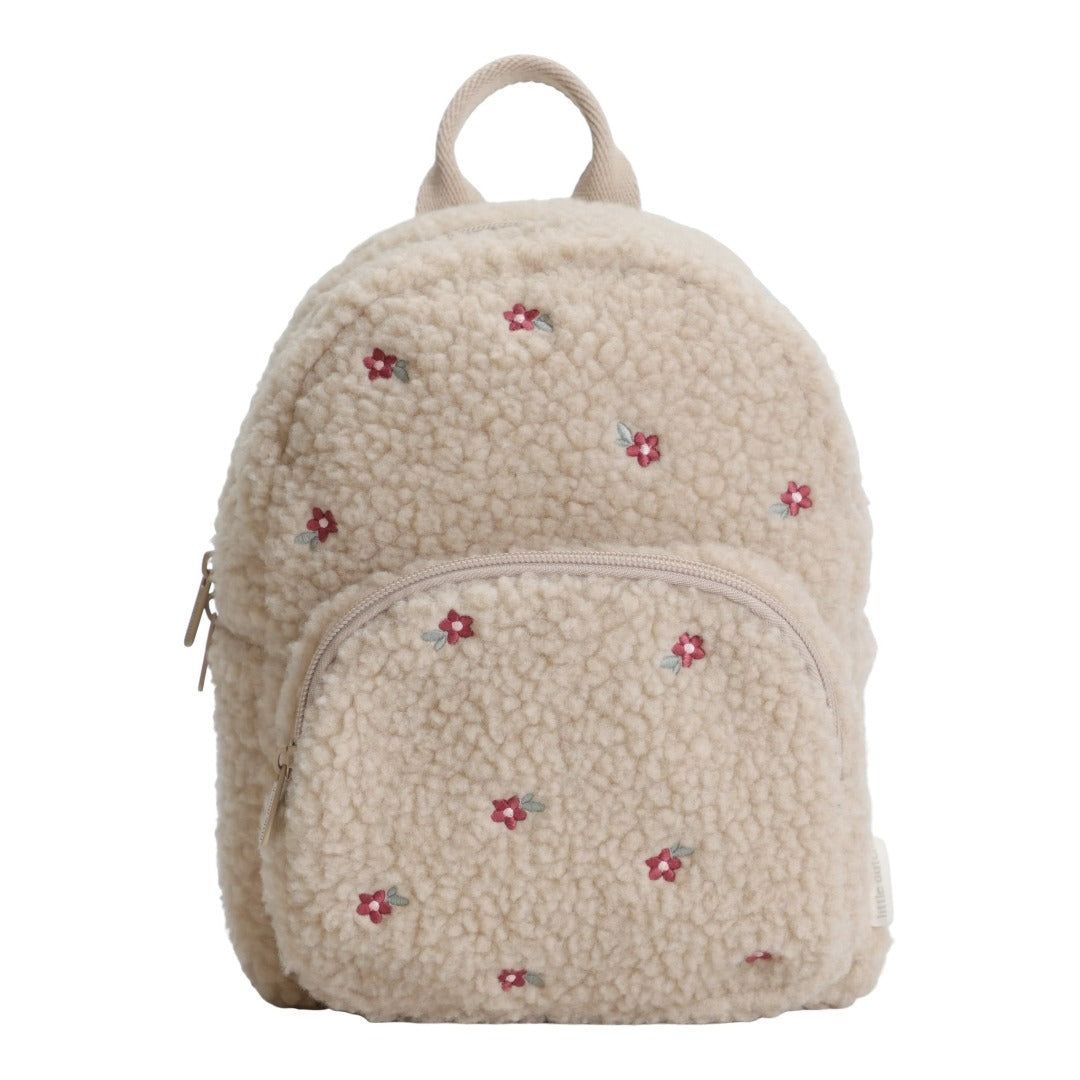 Sac à dos en peluche sable
