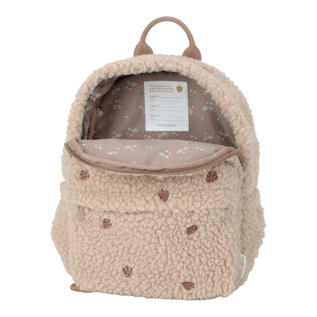 Teddy backpack taupe