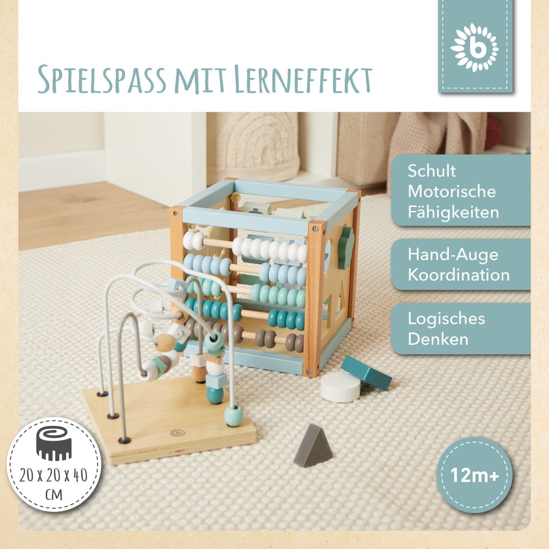 Motor skills cube forest animals wood | bieco