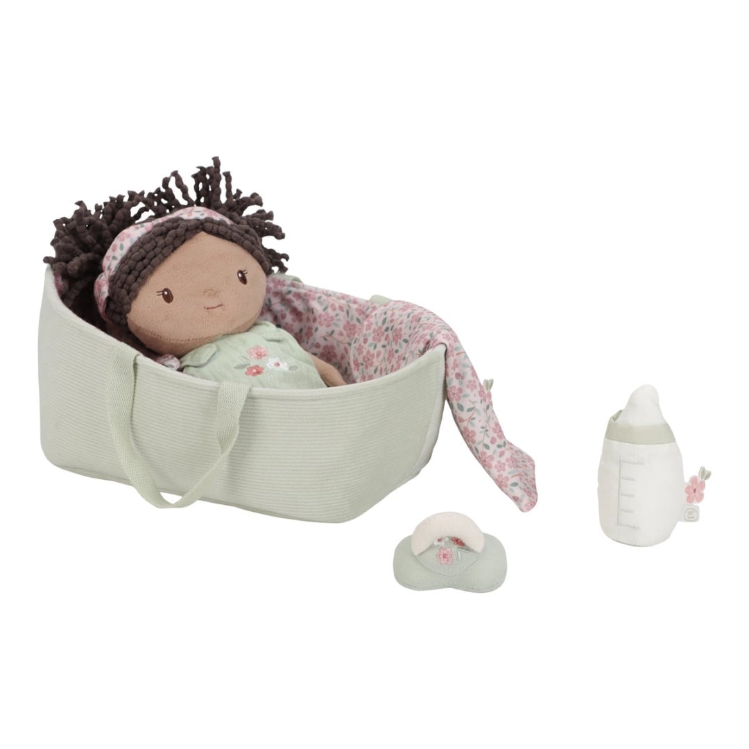 Personalized Baby Doll in a Basket – a loving gift for a birth