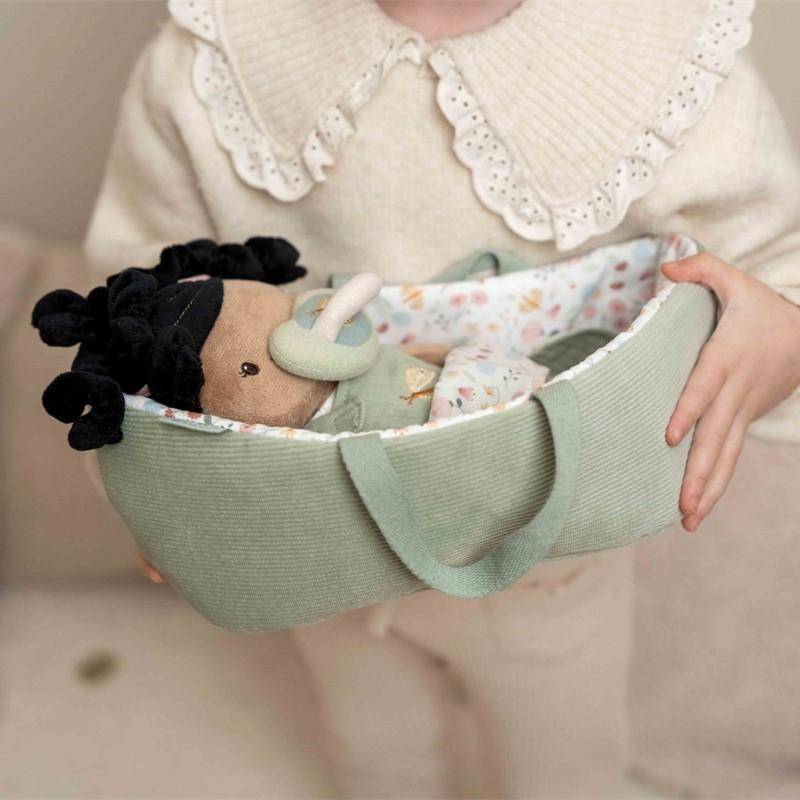 Baby Evi cuddly doll with Flowers & Butterflies care set