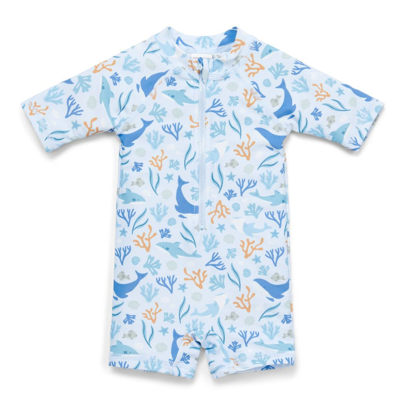 Badeanzug kurzarm Ocean Dreams Blue | Little Dutch