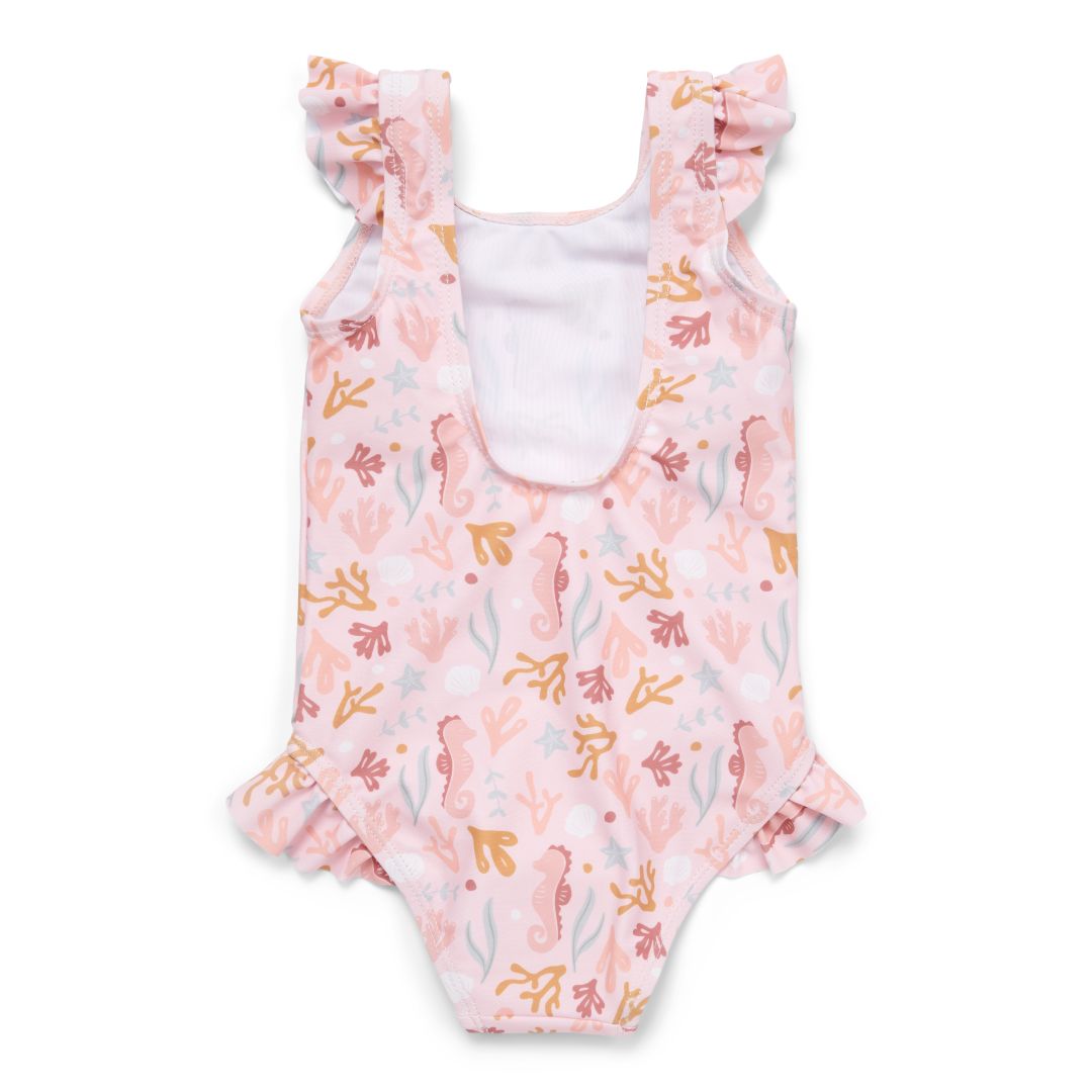 Badeanzug Rüschen Ocean Dreams Pink | Little Dutch