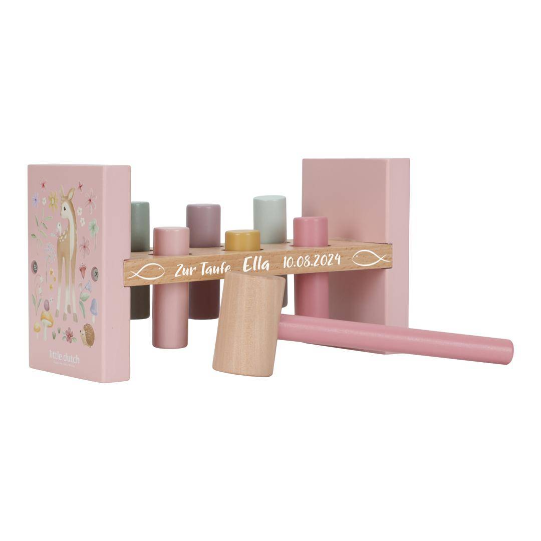 Hammerbank Fairy Garden made of wood – Christening gift | Schmatzepuffer