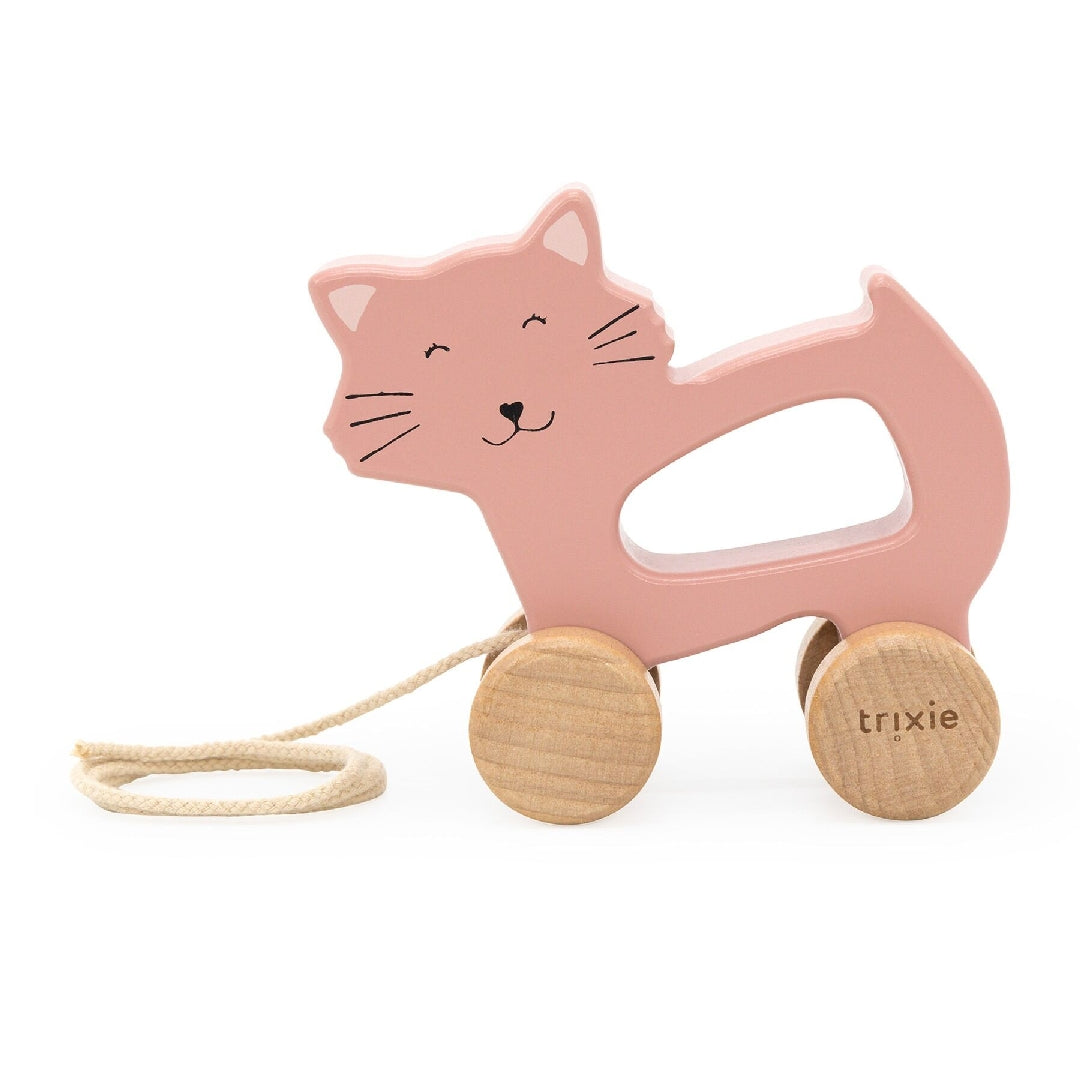 Wooden pull-along toy - Cat Lady | Trixie