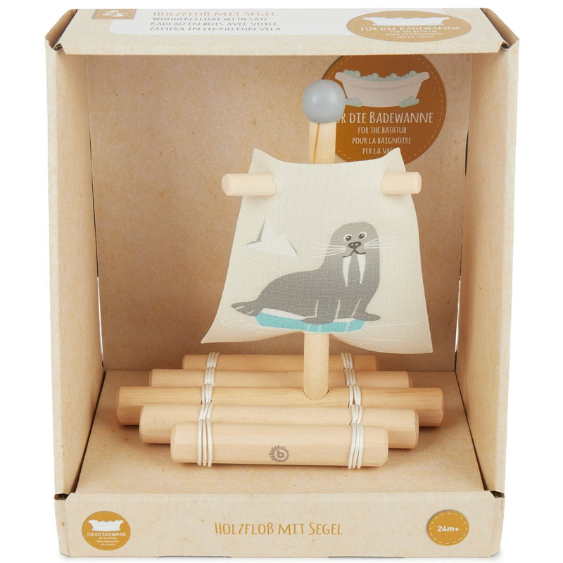 Wooden raft with sail | Bieco