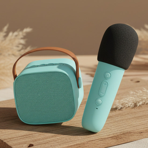 Karaoke Set - Bluetooth Speaker & Microphone Blue | Lalarma