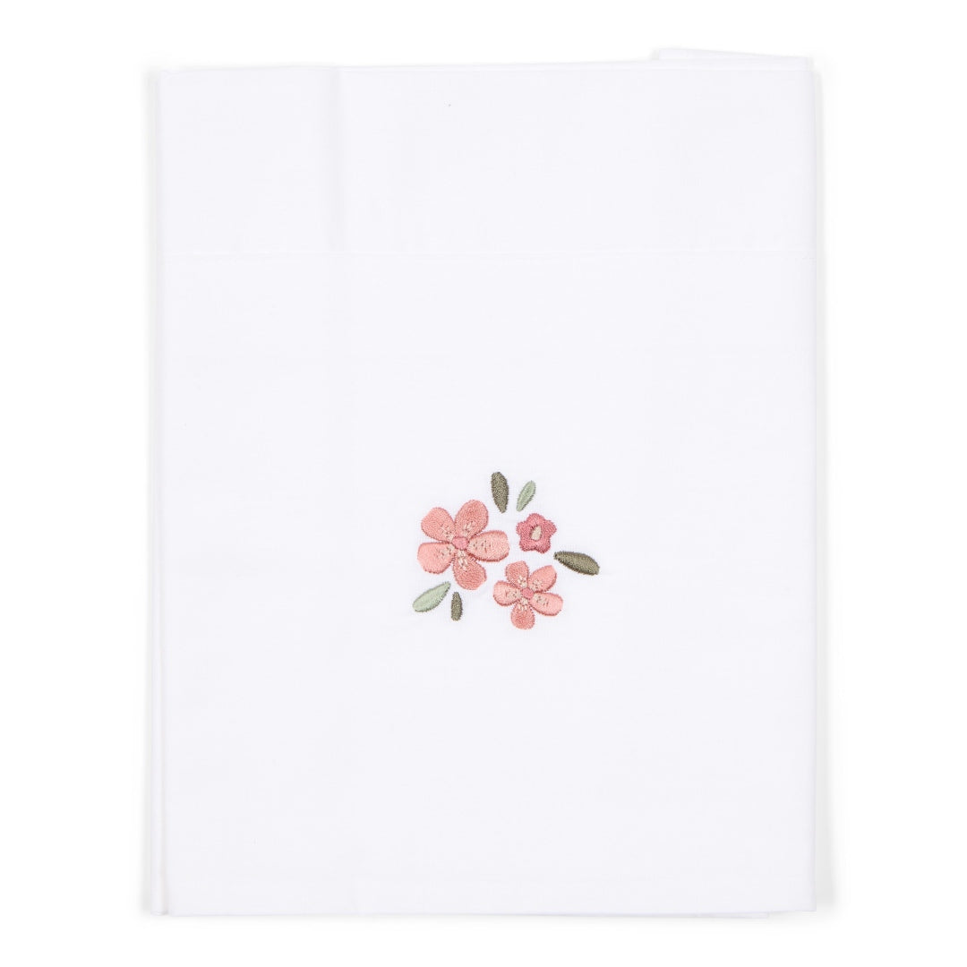 Drap de lit enfant brodé de fleurs féeriques | Little Dutch