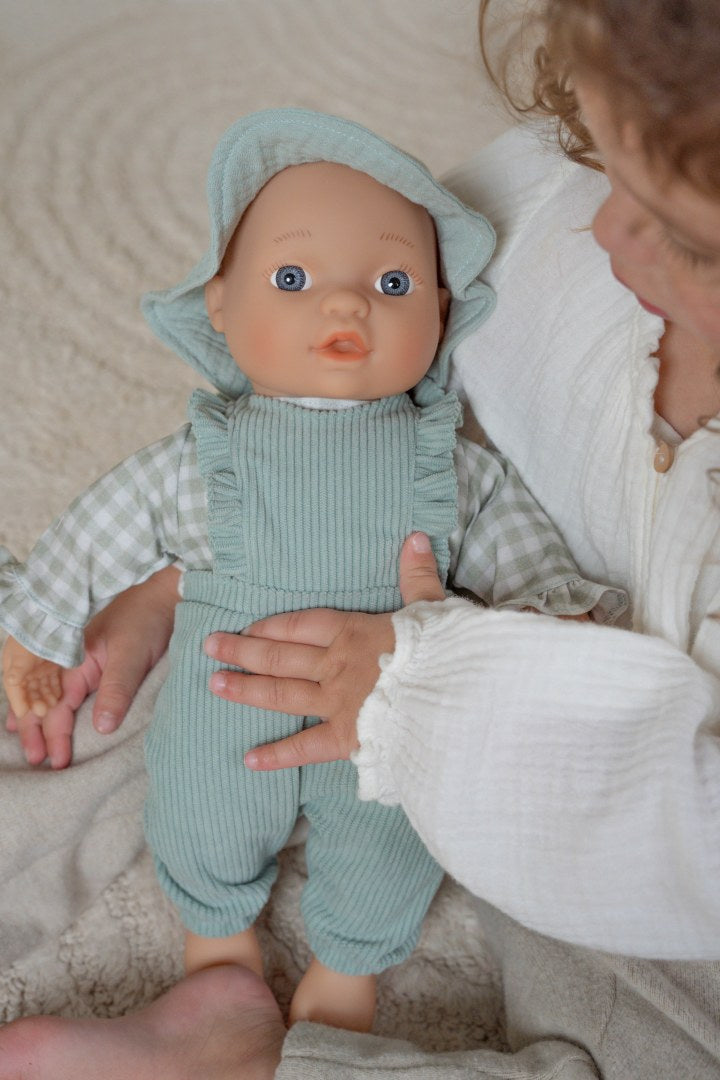 Personalized Doll Clothes with Name – Green Set for 33-36 cm Dolls