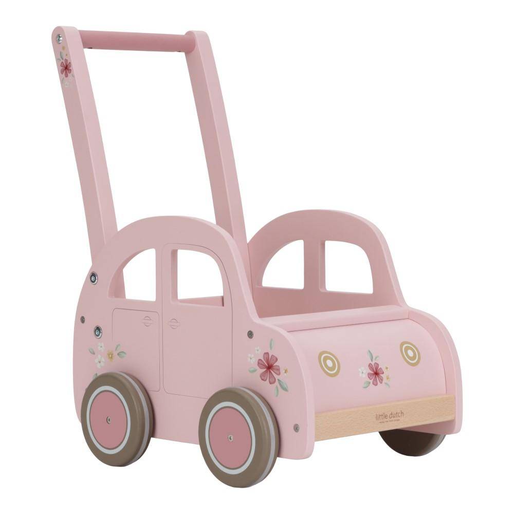 Pink walker, customizable with name & date of birth