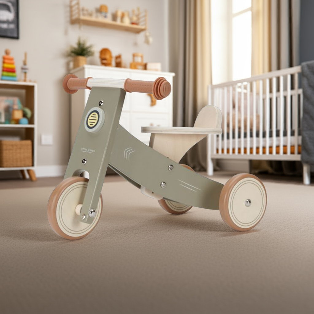 Personalized Wooden Tricycle with Name – Gift for Toddlers