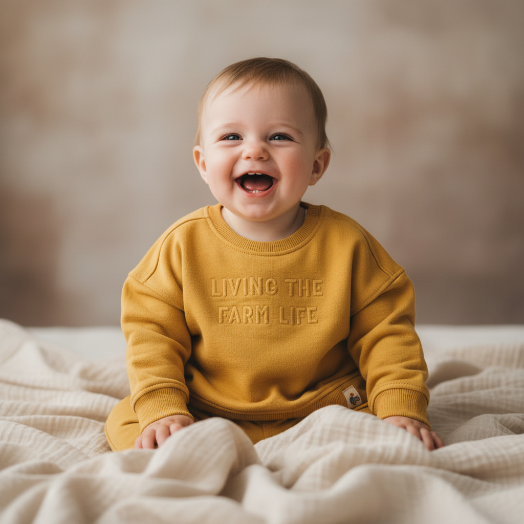 Sweater Mustard Yellow for Babies and Children
