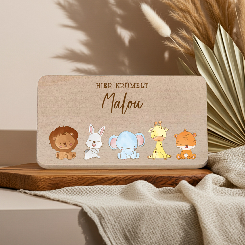 Personalized breakfast board with name - Size M | Schmatzepuffer®