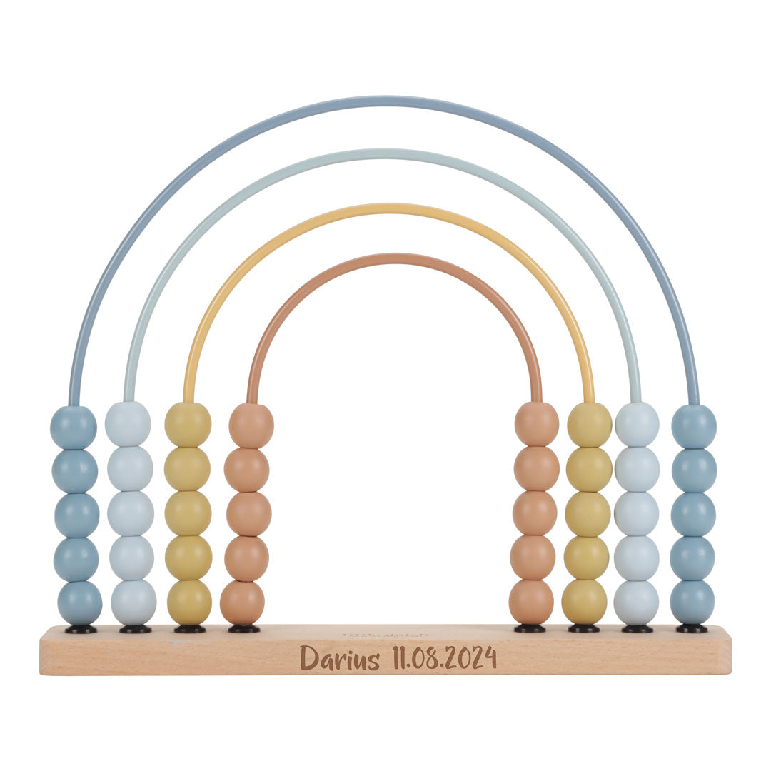 Arc-en-ciel boulier Forest Friends bleu – jouet d'apprentissage en bois
