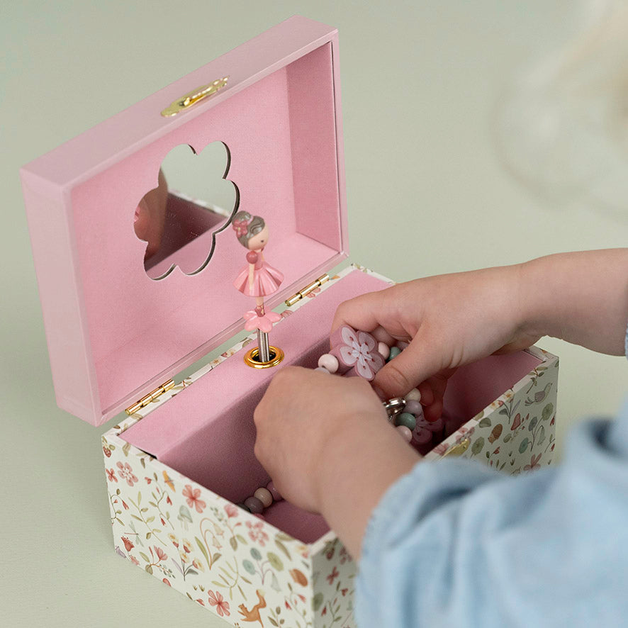 Boîte à bijoux musicale - Rose | Little Dutch