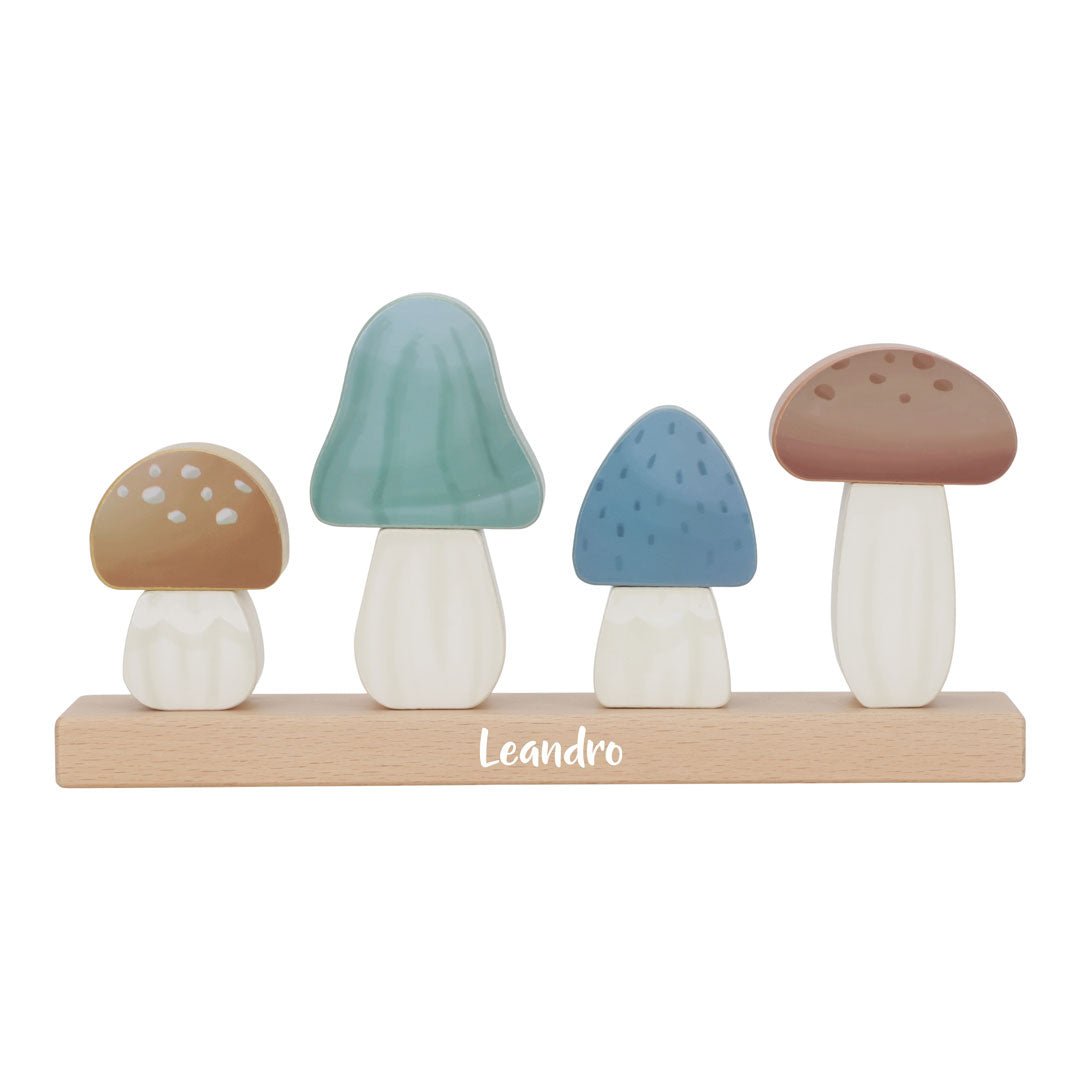Champignons à empiler personnalisés « Amis de la forêt » – Cadeau de naissance