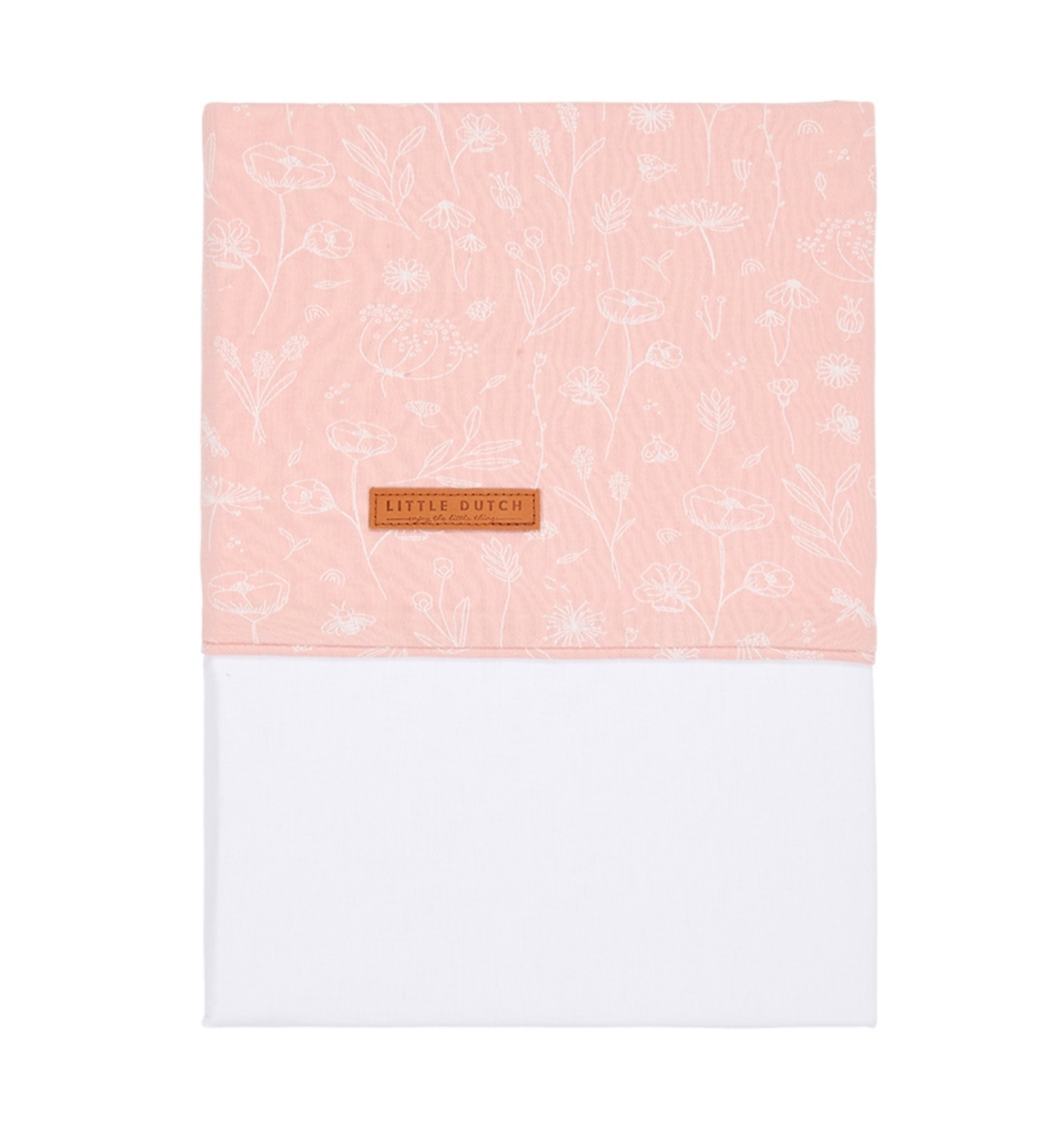 Drap de lit enfant Fleurs sauvages 110 x 140 cm rose | Little Dutch