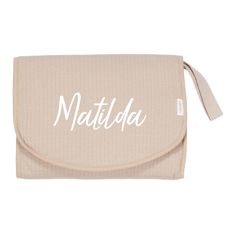 Changing mat for on the go Pure Beige | Little Dutch
