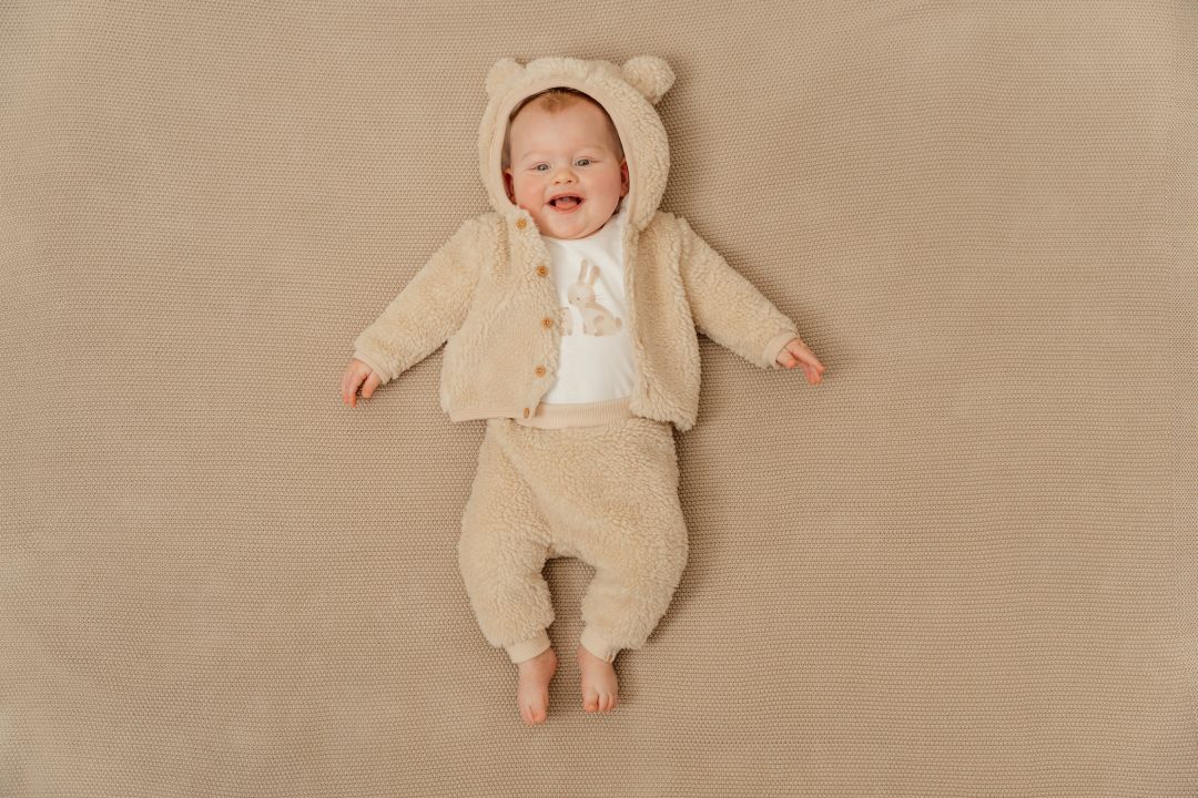 Veste en peluche Baby Bunny, sable | Little Dutch