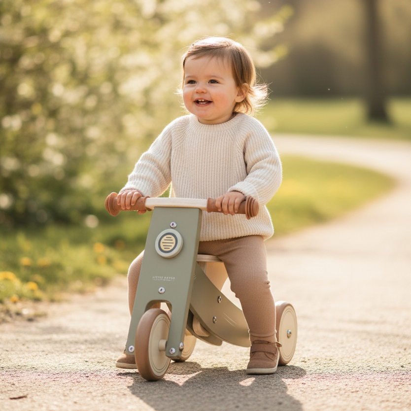 Personalized Wooden Tricycle with Name – Gift for Toddlers