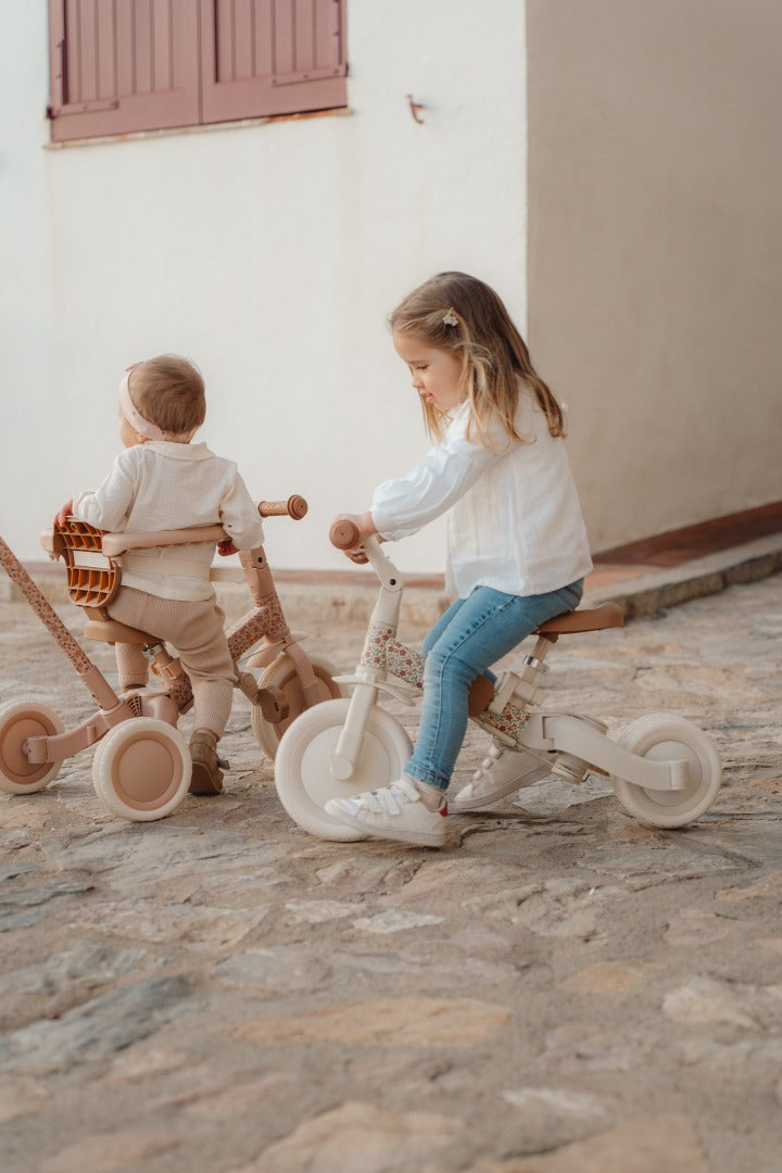Tricycle évolutif 4-en-1 Sunny Flower Offwhite | Little Dutch