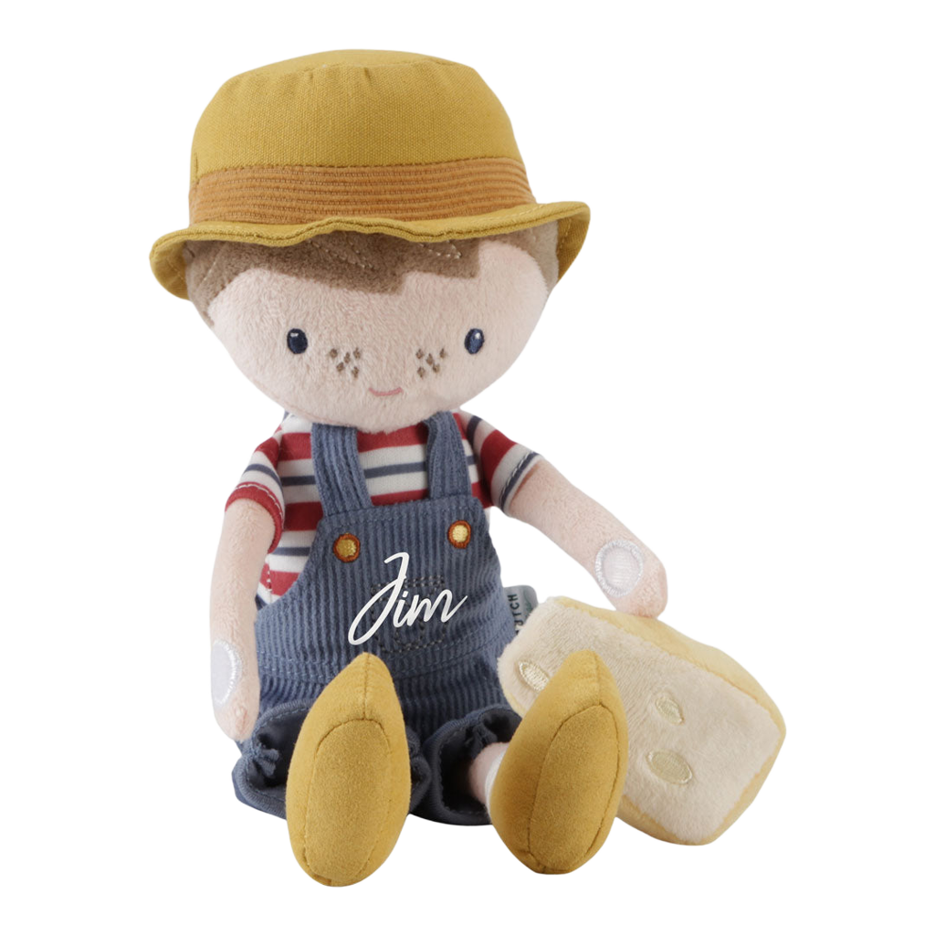 Poupée en tissu personnalisée Jim le fermier | Cadeau de naissance par Schmatzepuffer®
