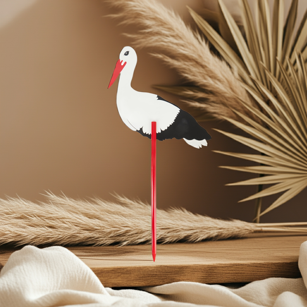 Wooden Stork XL 100 cm – Stork Decoration for Birth | Bieco
