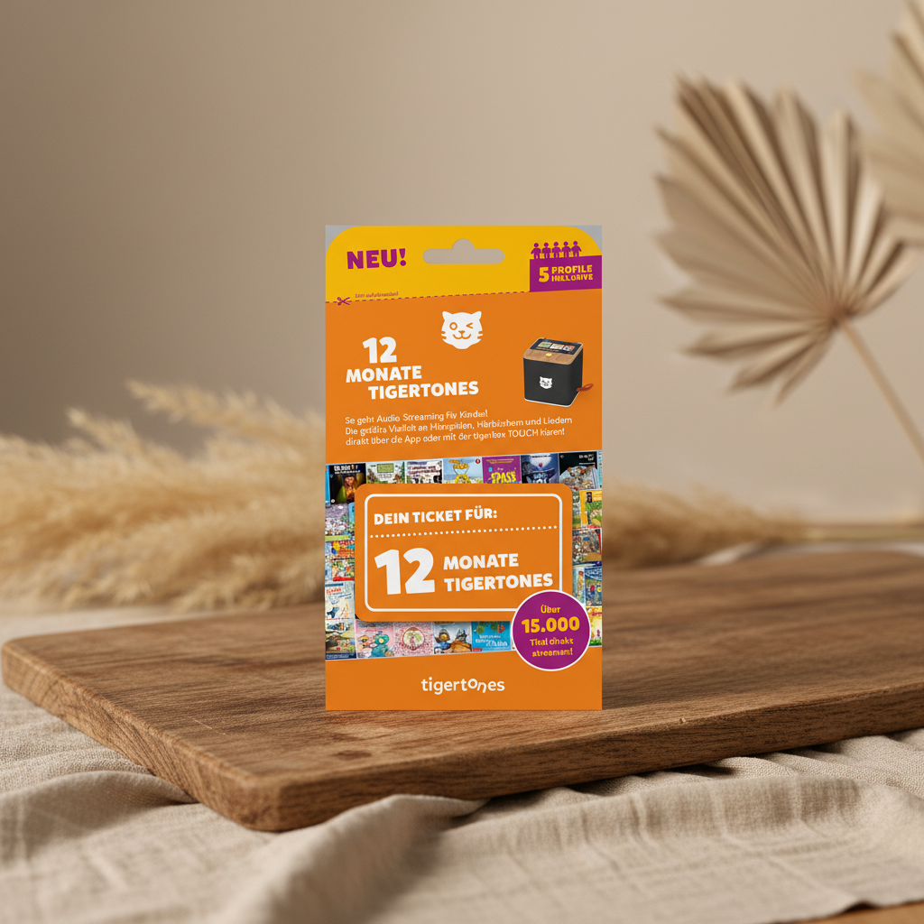 12 Monate Family (bis 5 Geräte) Tigertones Tigerticket Tigerbox Touch plus und Mini | Tigermedia