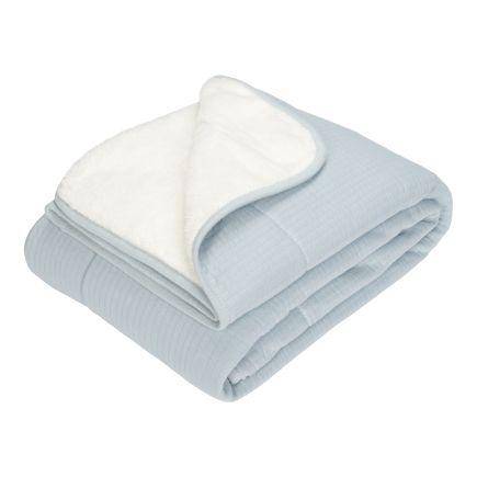 Cradle blanket Pure Soft Blue | Little Dutch