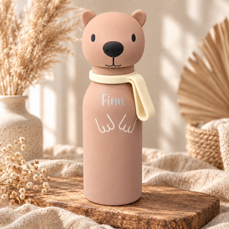 Personalisierte Kinder-Thermosflasche Kapibara 400 ml mit Name Finn
