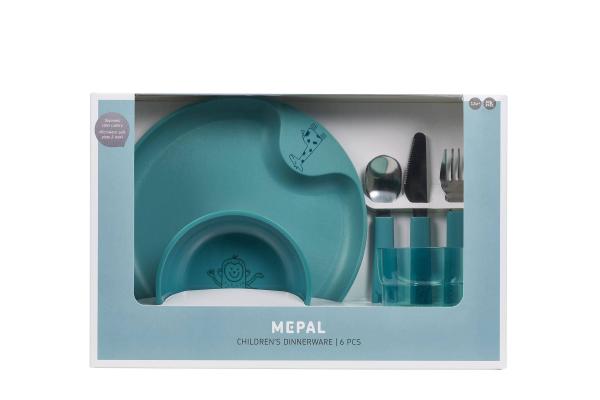 Kinder-Geschirrset Baby 6-teilig - Deep Turquise | Mepal