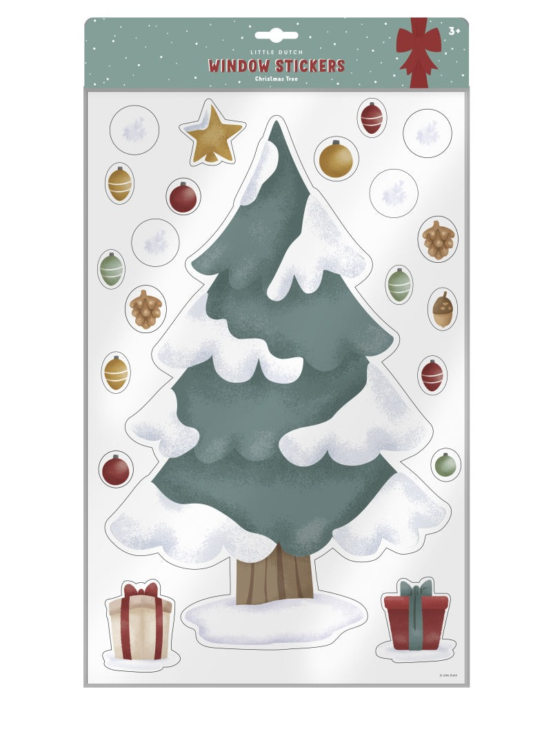 Sticker de fenêtre XL sapin de Noël – Déco de Noël pour enfants