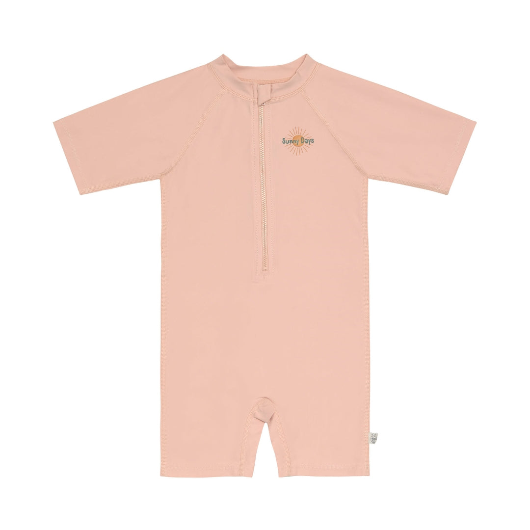 Short-sleeved swimsuit with UV protection, pink, size 98 | Lässig