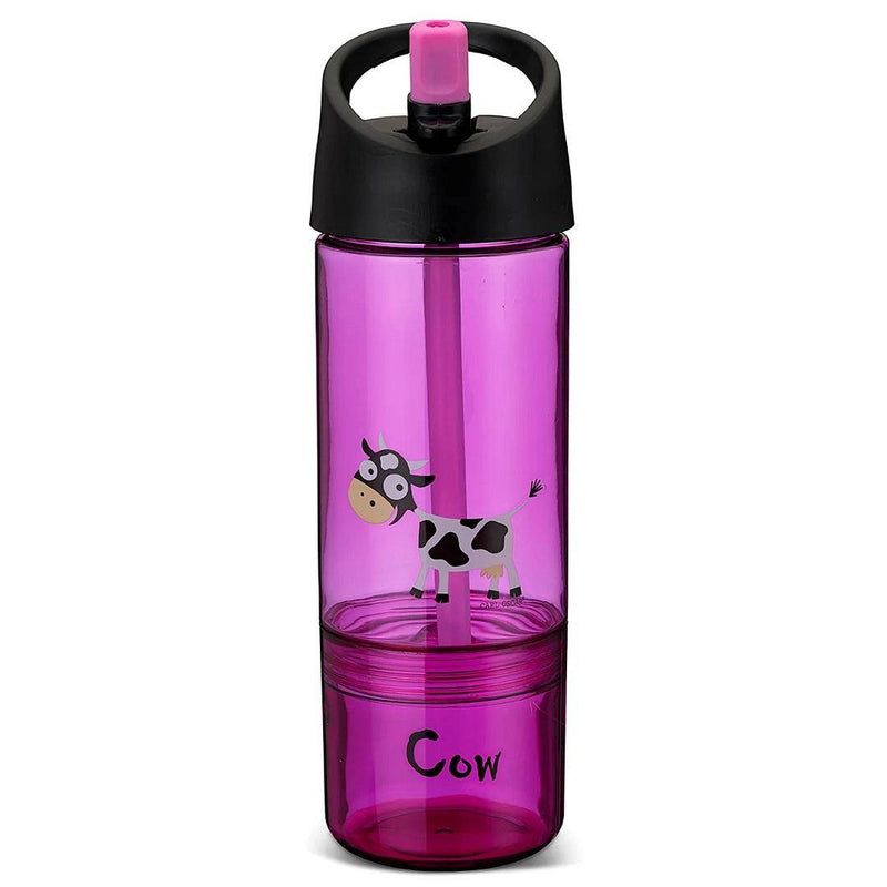 Drinking bottle 2 in 1, 300 ml + 150 ml, purple I Carl Oscar