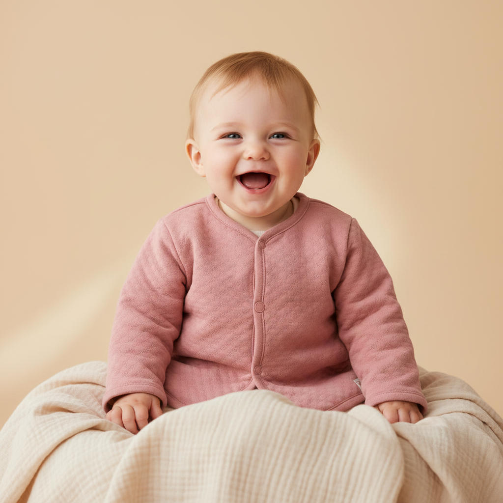 Veste réversible rose blush | Little Dutch